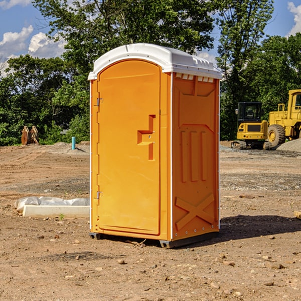 how often are the porta potties cleaned and serviced during a rental period in Schwertner